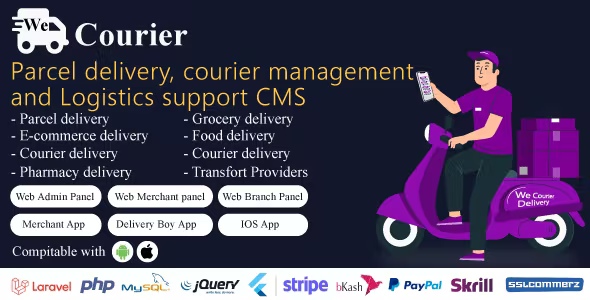 We Courier - Courier and logistics management CMS with Merchant